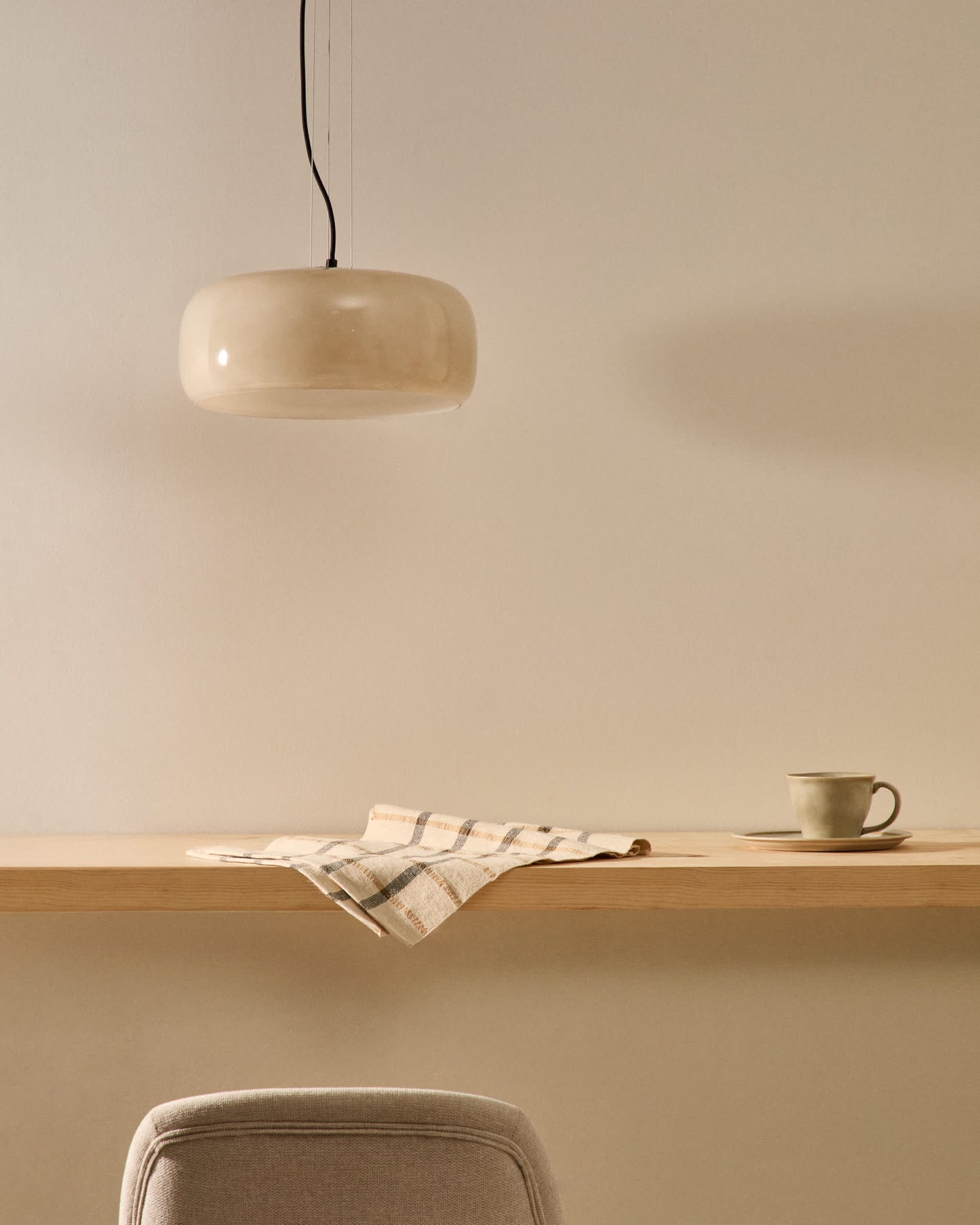 Lampada a soffitto Reig di vetro grigio chiaro Ø 38 cm