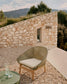 Poltrona Olbia in rattan sintetico e legno massiccio teak