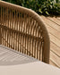 Lettino doppio Catalina in corda beige e 100% legno massiccio di acacia