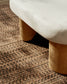 Tavolino da salotto Labra in cemento e legno d'acacia 140 x 70 cm
