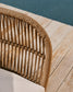 Divano Catalina 3 posti in corda beige e legno massello di acacia 170 cm