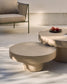 Tavolino Aiguablava in cemento beige Ø 66 cm
