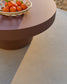 Tavolino Aiguablava da salotto in cemento terracotta Ø 66 cm