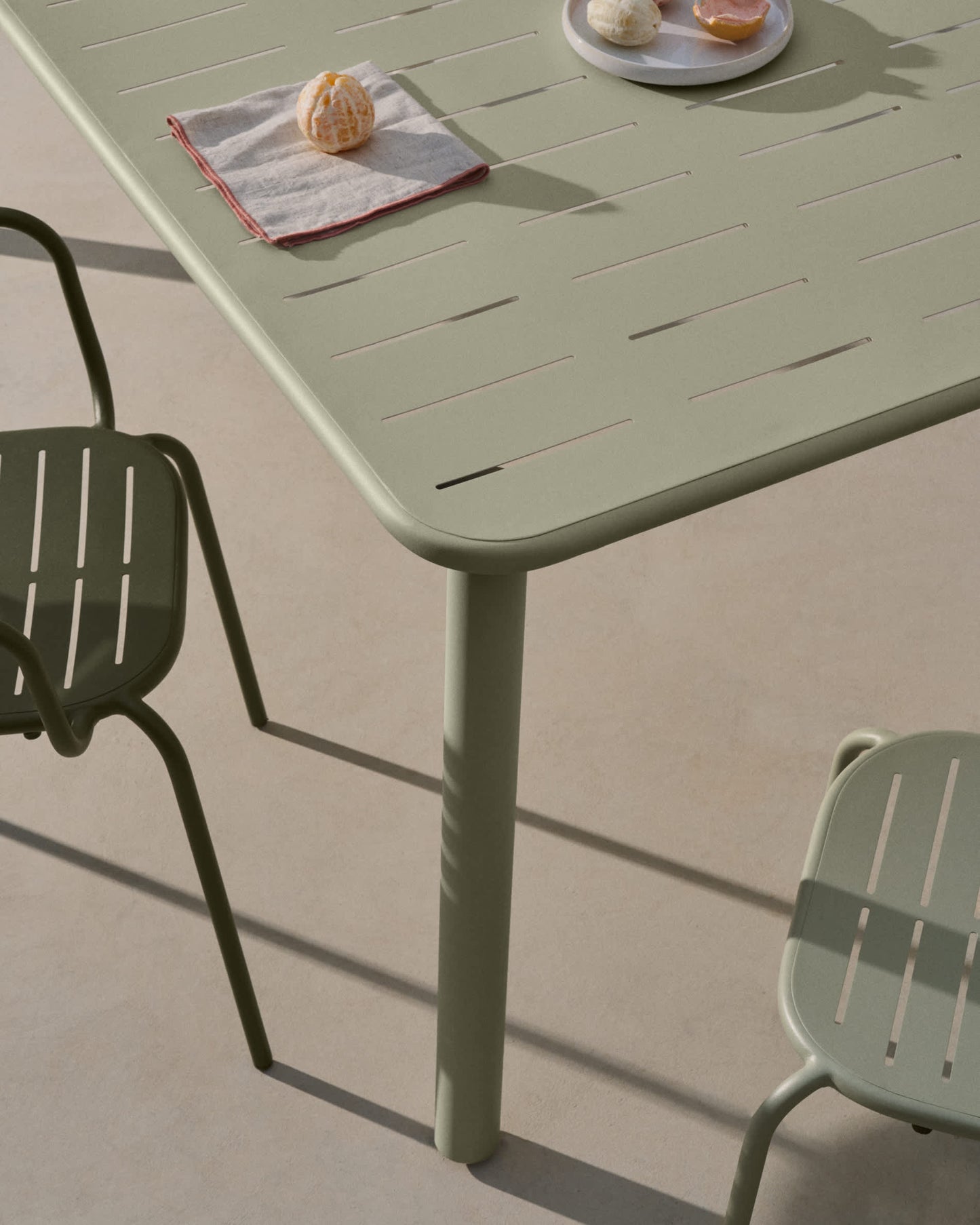 Tavolo da esterno Brai in acciaio zincato turchese 180 x 90 cm