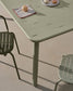 Tavolo da esterno Brai in acciaio zincato turchese 180 x 90 cm