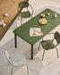 Tavolo da esterno Brai in acciaio zincato verde 180 x 90 cm