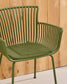 Sedia da esterno Surpika con gambe in acciaio verde