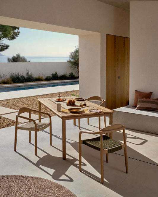 Tavolo sori in legno massiccio di acacia 200 x 100 cm