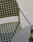 Sedia impilabile Tuccia in alluminio e rattan sintetico verde e beige