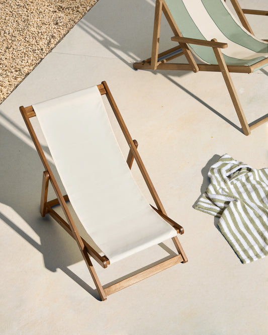 Amaca pieghevole da esterno per bambini Adredna beige in legno massiccio di acacia