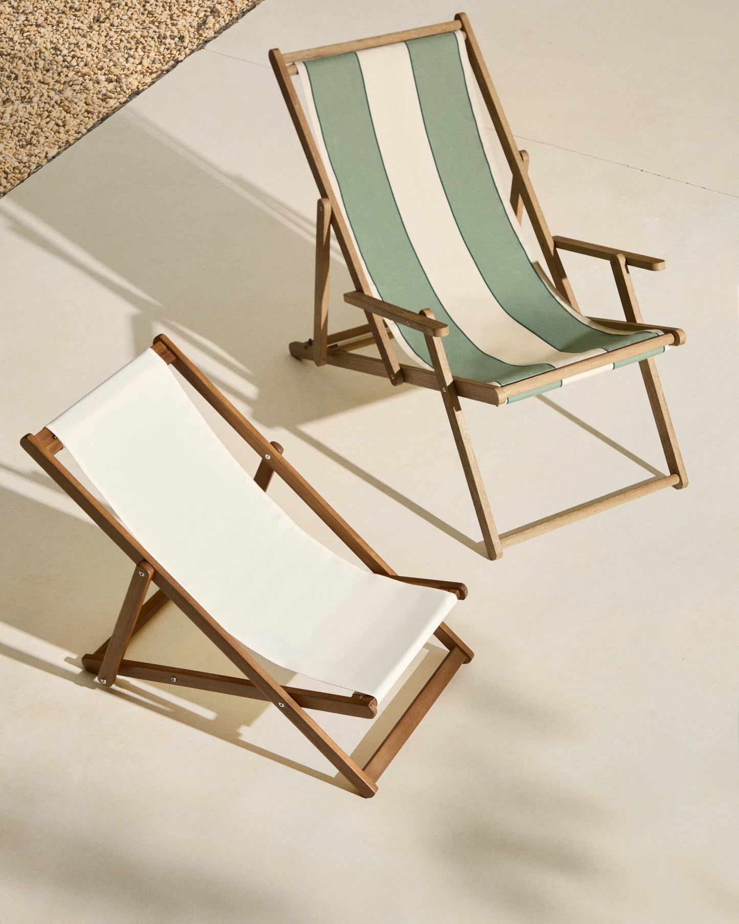 Amaca pieghevole da esterno per bambini Adredna beige in legno massiccio di acacia