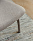 Poggiapiedi Inari verniciato beige e acciaio beige 60 x 50 cm