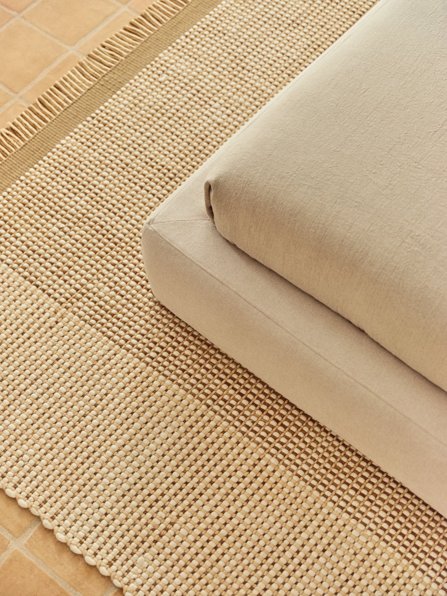 Letto sfoderabile Blok écru per materasso 160 x 200 cm