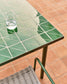 Tavolo da esterno Maurina in acciaio zincato e piastrelle verdi 223 x 101 cm