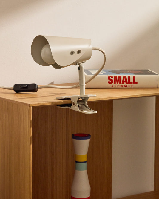 Lampada piccola Jula con morsetto in metallo grigio
