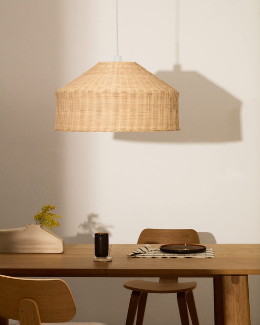 Paralume Ennia in rattan con finitura trasparente Ø 65 cm