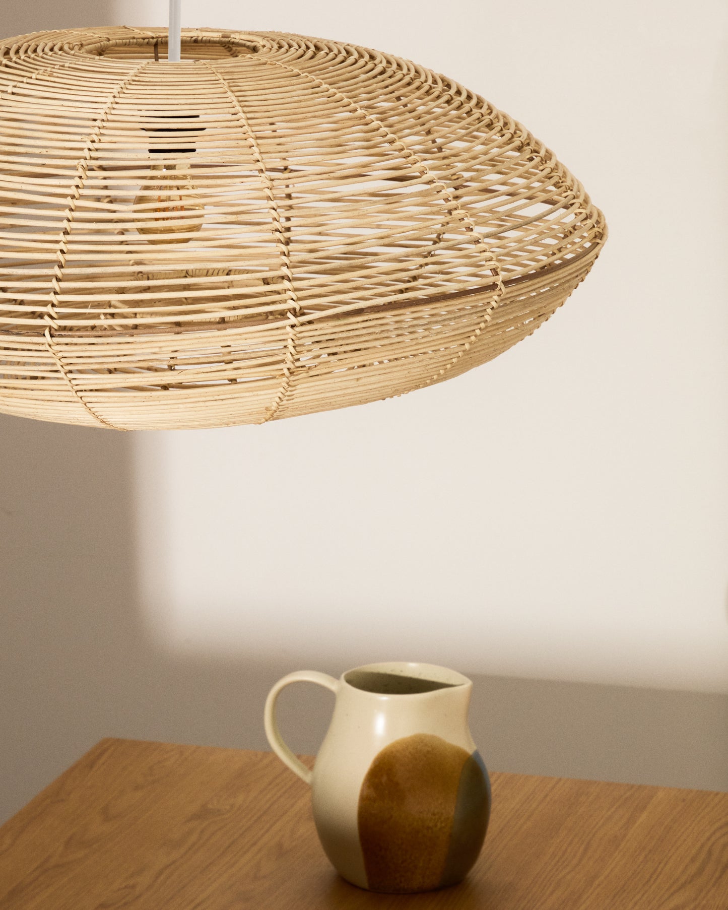 Paralume per lampada da soffitto Flaro in rattan con finitura chiara Ø 70 cm