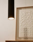 Lampada da soffitto Andia in alluminio con finitura verniciata nera