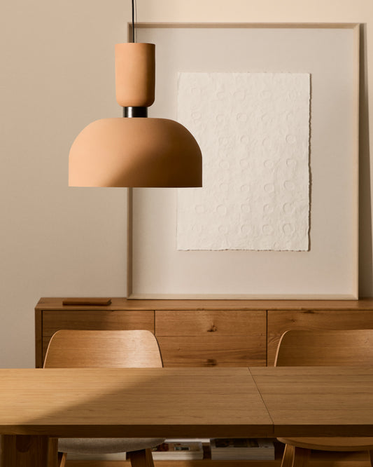 Lampada da soffitto Nibla in metallo effetto terracotta Ø 40 cm