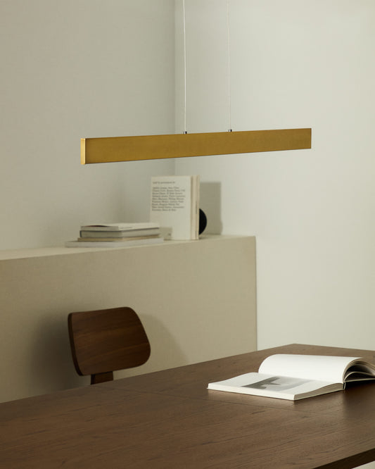 Lampada da soffitto Boadella in alluminio con finitura verniciata oro