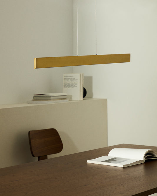 Lampada da soffitto Boadella in alluminio con finitura verniciata oro
