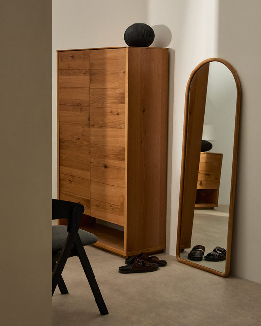 Specchio Milsa in legno di teak 55 x 155 cm FSC 100%