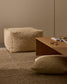 Pouf Mascarell in cotone e poliestere bianco 60 x 60 cm