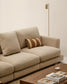 Divano Gala 4 posti in ciniglia beige 300 cm