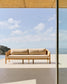 Divano a 3 posti Galea in teak massiccio e rattan sintetico 223 cm FSC 100%