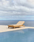 Lettino Galea in teak massello e rattan sintetico FSC 100%