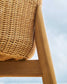 Sgabello Galea in legno massello di teak e rattan sintetico da 75 cm FSC 100%
