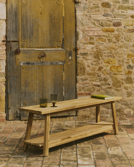 Panca Safara in legno massello di teak riciclato 150 cm