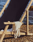Amaca pieghevole da esterno Vilara nera in legno massiccio di acacia