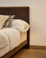 Letto Norlen in impiallacciatura di noce con finitura scura e luce LED per materasso 180 x 200 cm