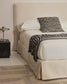 Letto sfoderabile Jaira in ciniglia bianca per materasso da 150x190cm FSC Mix Credit