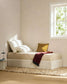 Letto contenitore sfoderabile Nelzi in ciniglia écru per materasso da 90 x 200 cm FSC 100%