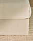 Letto contenitore sfoderabile Nelzi in ciniglia écru per materasso da 160 x 200 cm FSC 100%