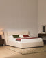 Letto sfoderabile Arvian in ciniglia beige con contenitore apribile per materasso 180 x 200 cm