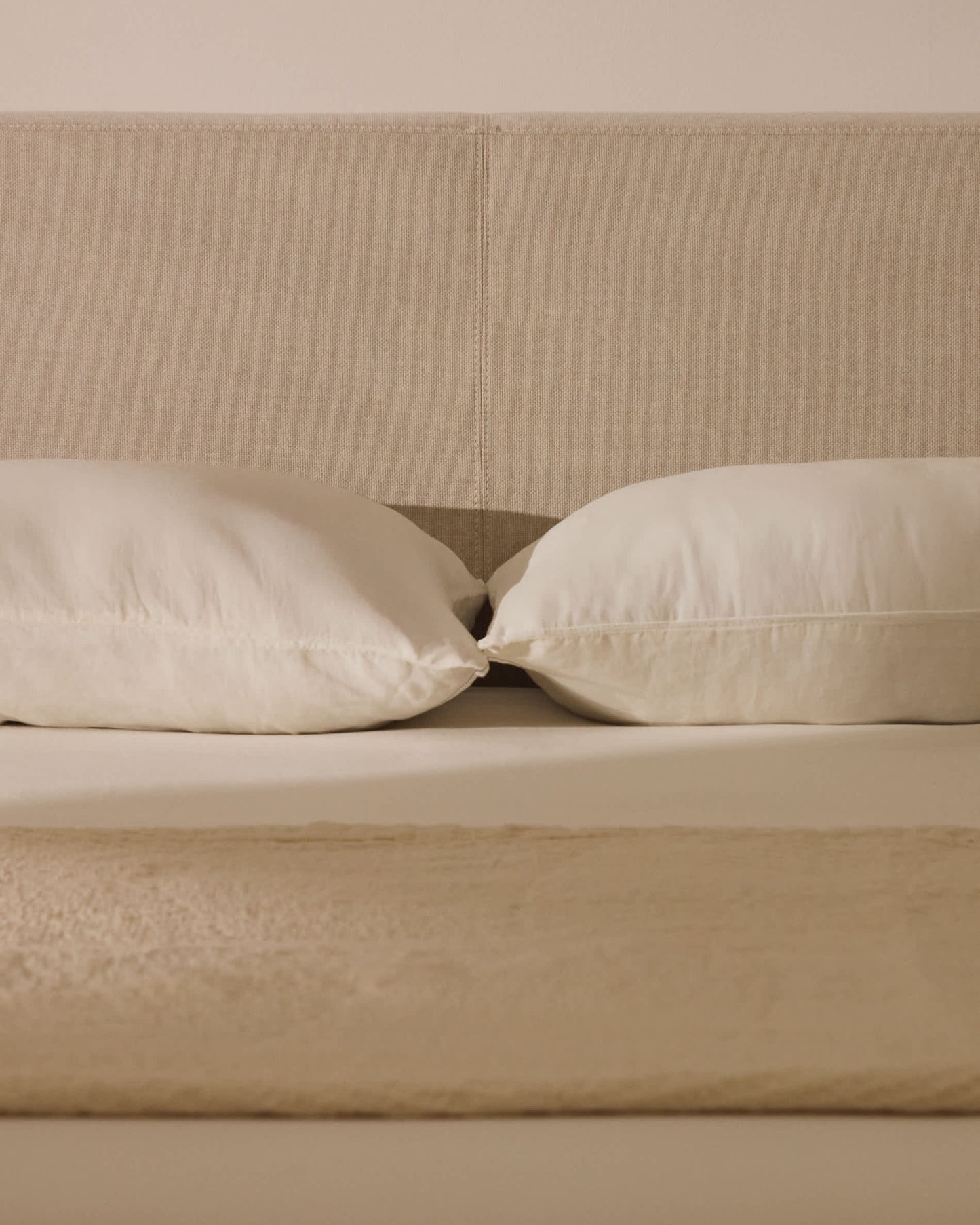 Testiera sfoderabile Blok écru per letto fino a 160 cm