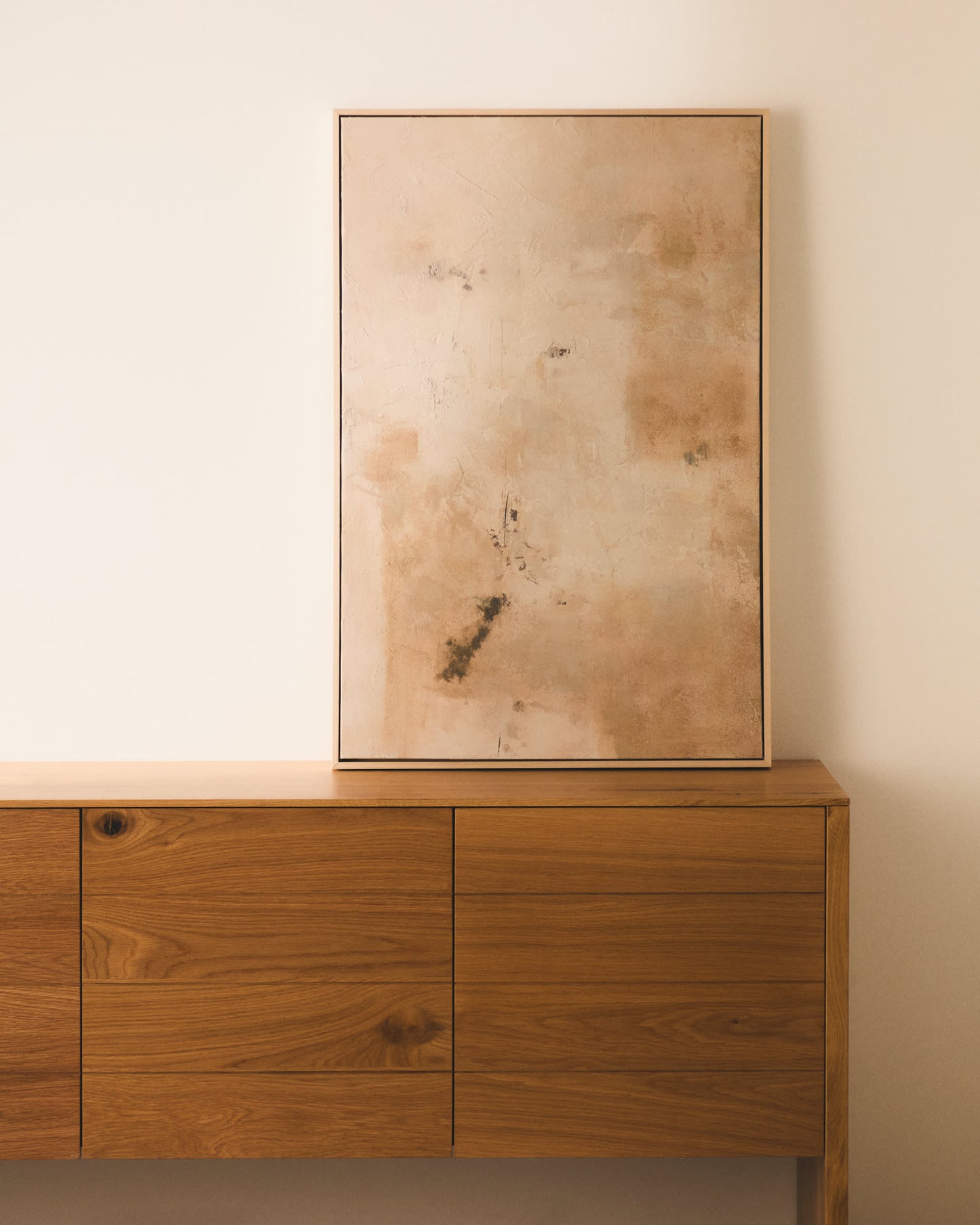 Quadro astratto Silpa beige 60 x 90 cm