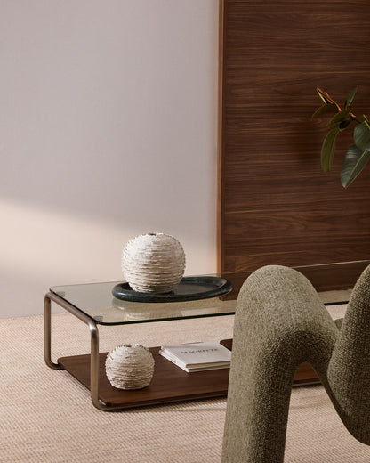 Vaso Evania in ceramica beige 21 cm