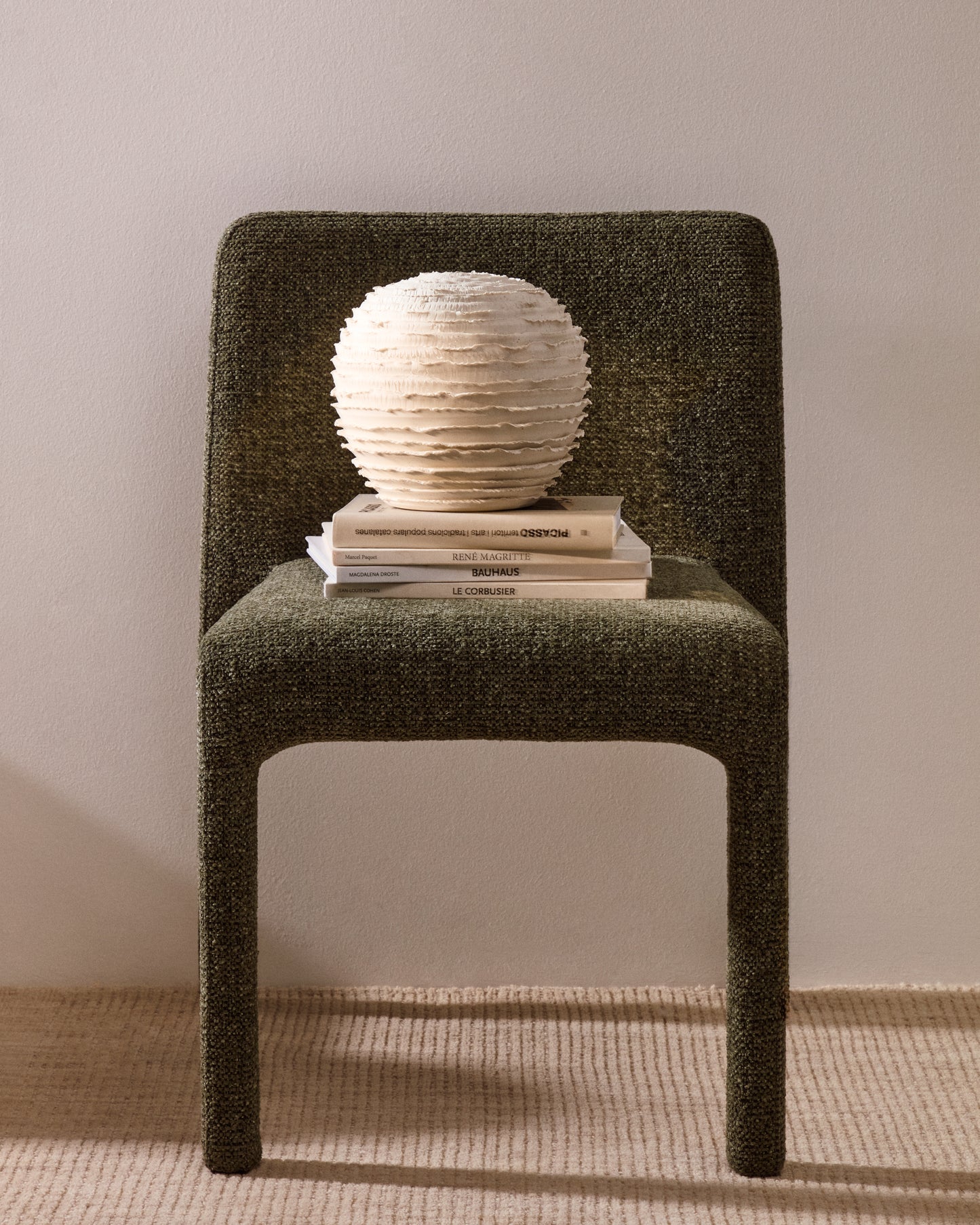 Vaso Evania in ceramica beige 21 cm