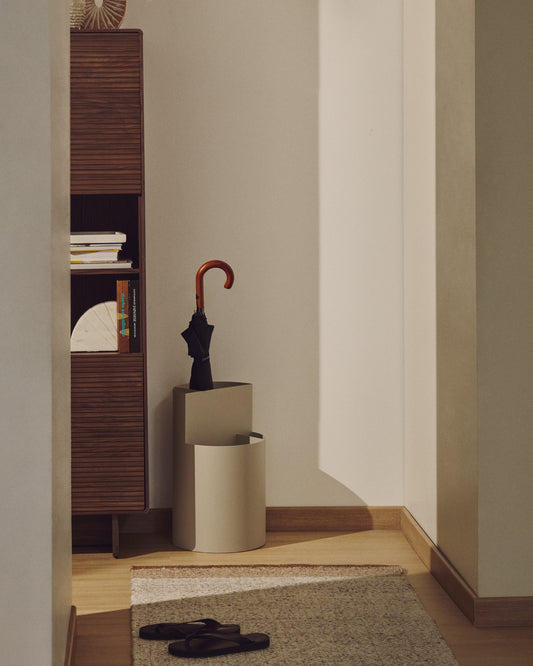 Portaombrelli grande Atin in metallo beige