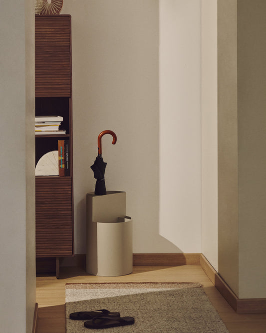 Portaombrelli grande Atin in metallo beige