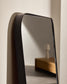 Specchio Marco in metallo nero 30 x 100 cm