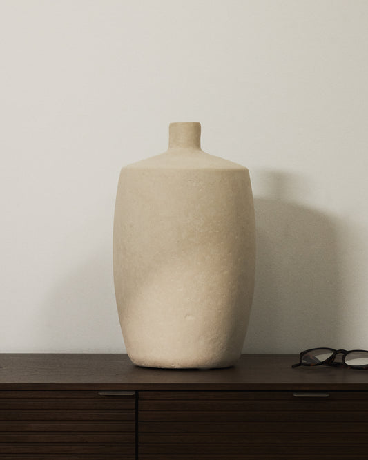 Vaso Mireni in cartapesta beige Ø 39 cm