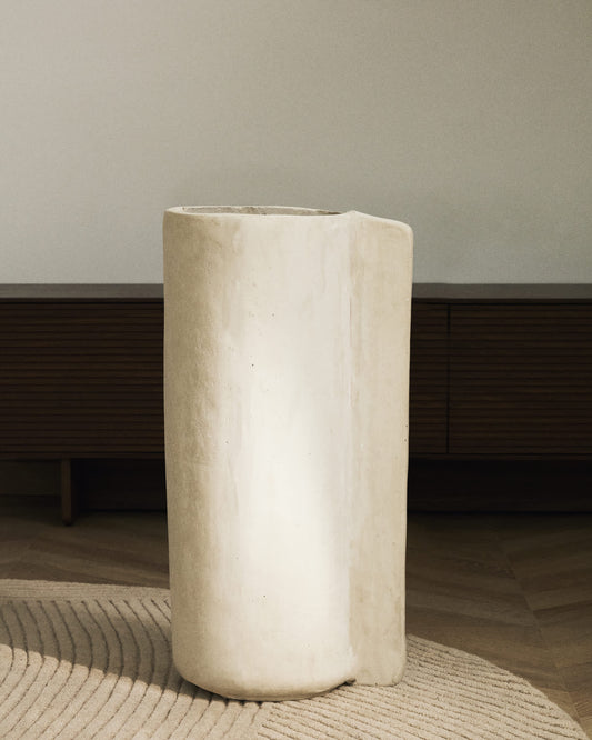 Vaso Mireni in cartapesta beige 67 cm