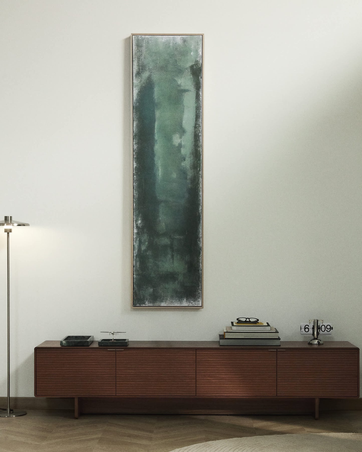 Quadro astratto Selnar verde 182 x 47 cm