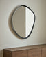 Specchio Tebel in metallo nero 67,5 x 74,5 cm