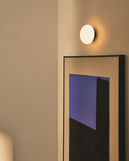 Lampada da parete Bamila in vetro fumé e metallo nero Ø 15 cm